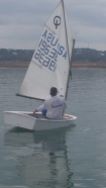 Coach Kiel demonstrating rudderless sailing.