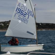 Nicolas' first Red-White-Blue regatta!